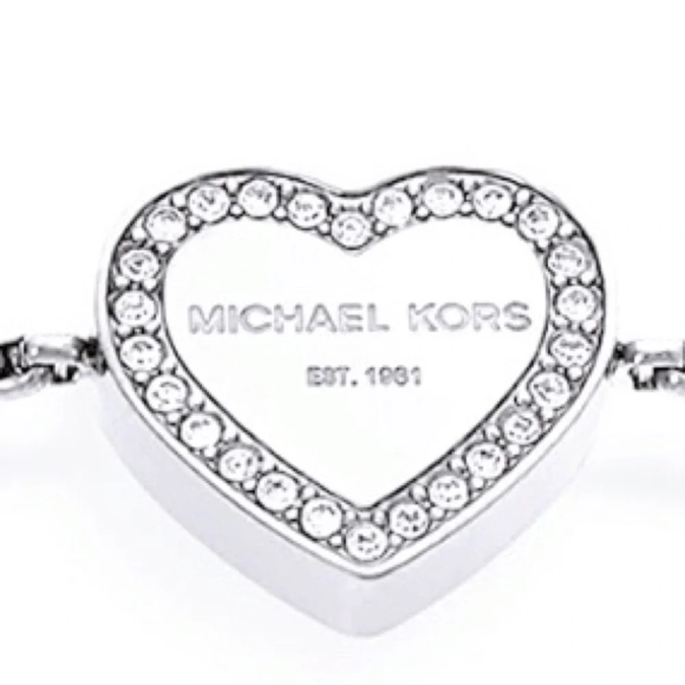 MICHAEL KORS White Gold Heritage Slide Bracelet